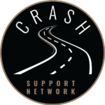 Crash Support Network - round reversed logo