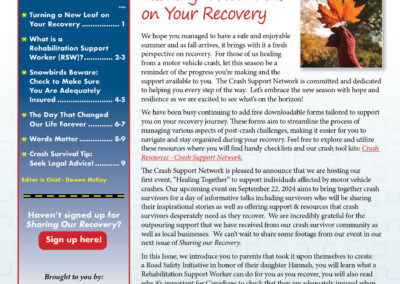 Sharing Our Recovery – Fall 2024