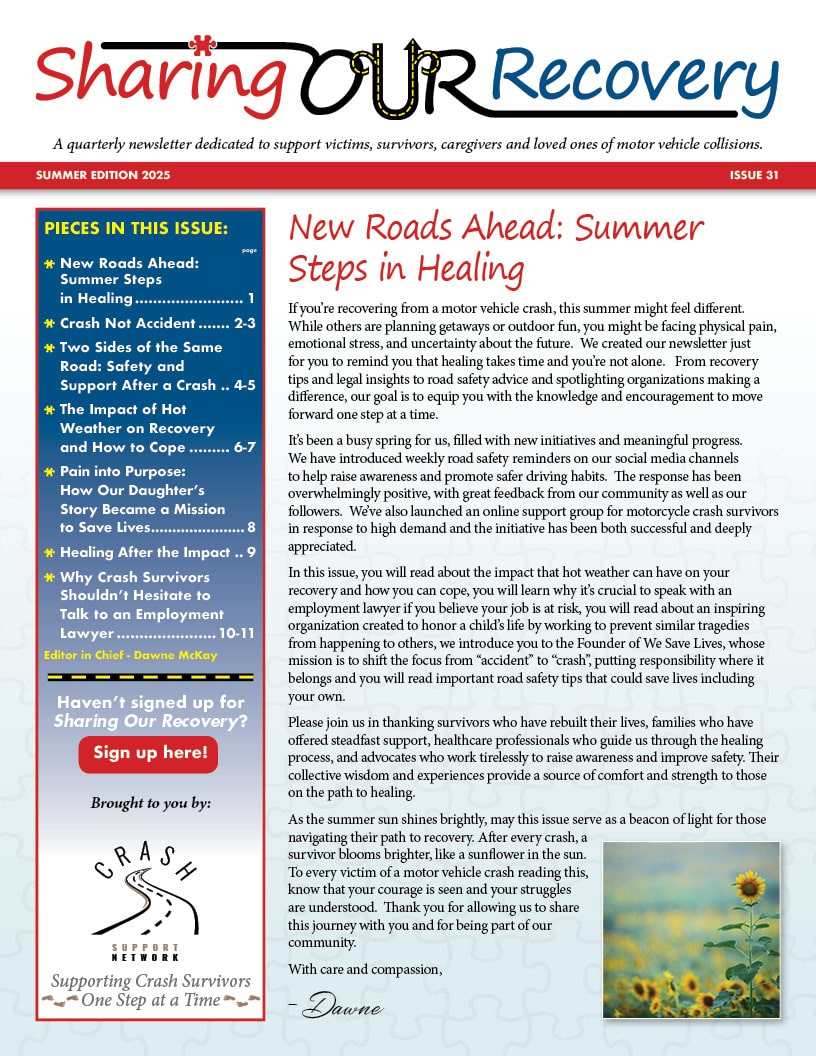Cover image of "Sharing Our Recovery" summer 2025 edition